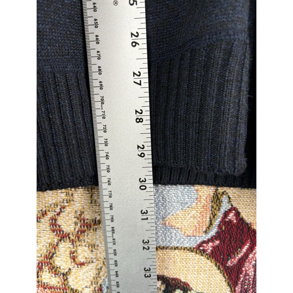 Six Lincoln New York Blue Men’s Sweater Size Large Blanket Lined Zip Up Soft - Picture 5 of 8